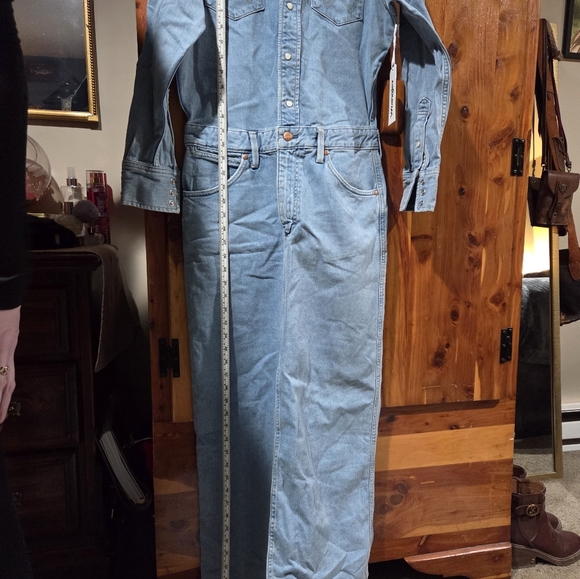 NWT Wrangler Classic Blue Denim Maxi Dress - Picture 8 of 8